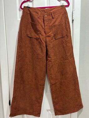 Brown Corduroy Wide Leg Pants M 29” Length